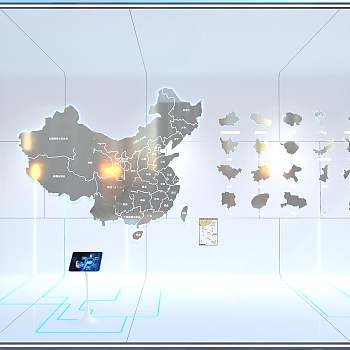 现代地图3D模型下载